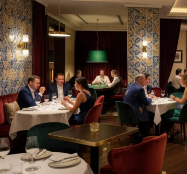 Elegáns, modern belső tér a Magyar Restaurant Club éttermében és lounge részében