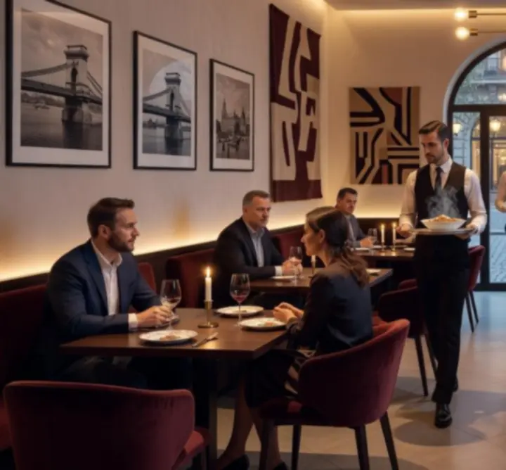 Elegáns, hangulatos belső tér a Magyar Restaurant Club éttermében